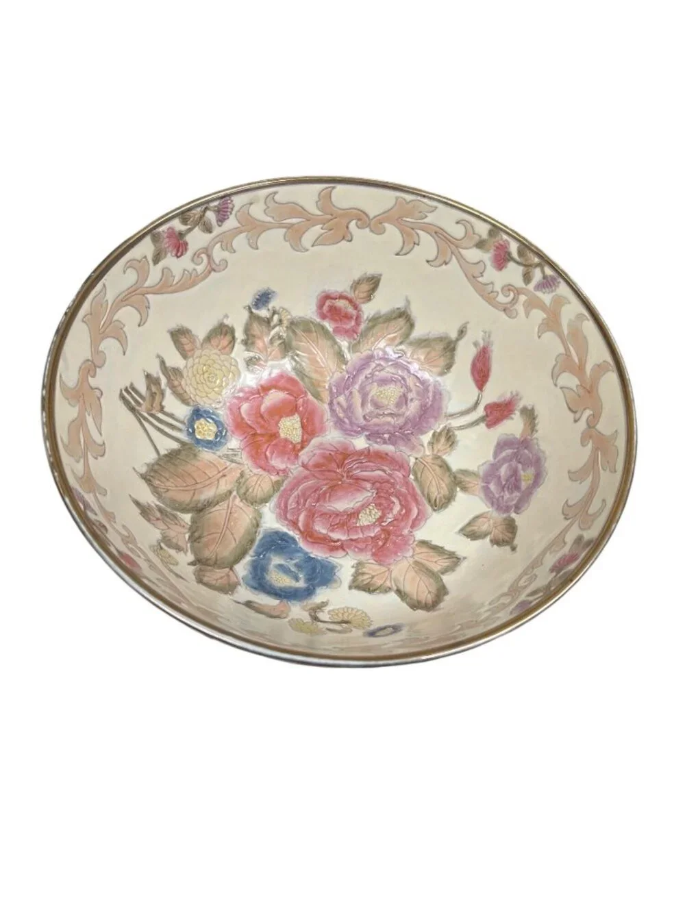 Andrea by Sedak Victoria moss rose vtg ceramic 10